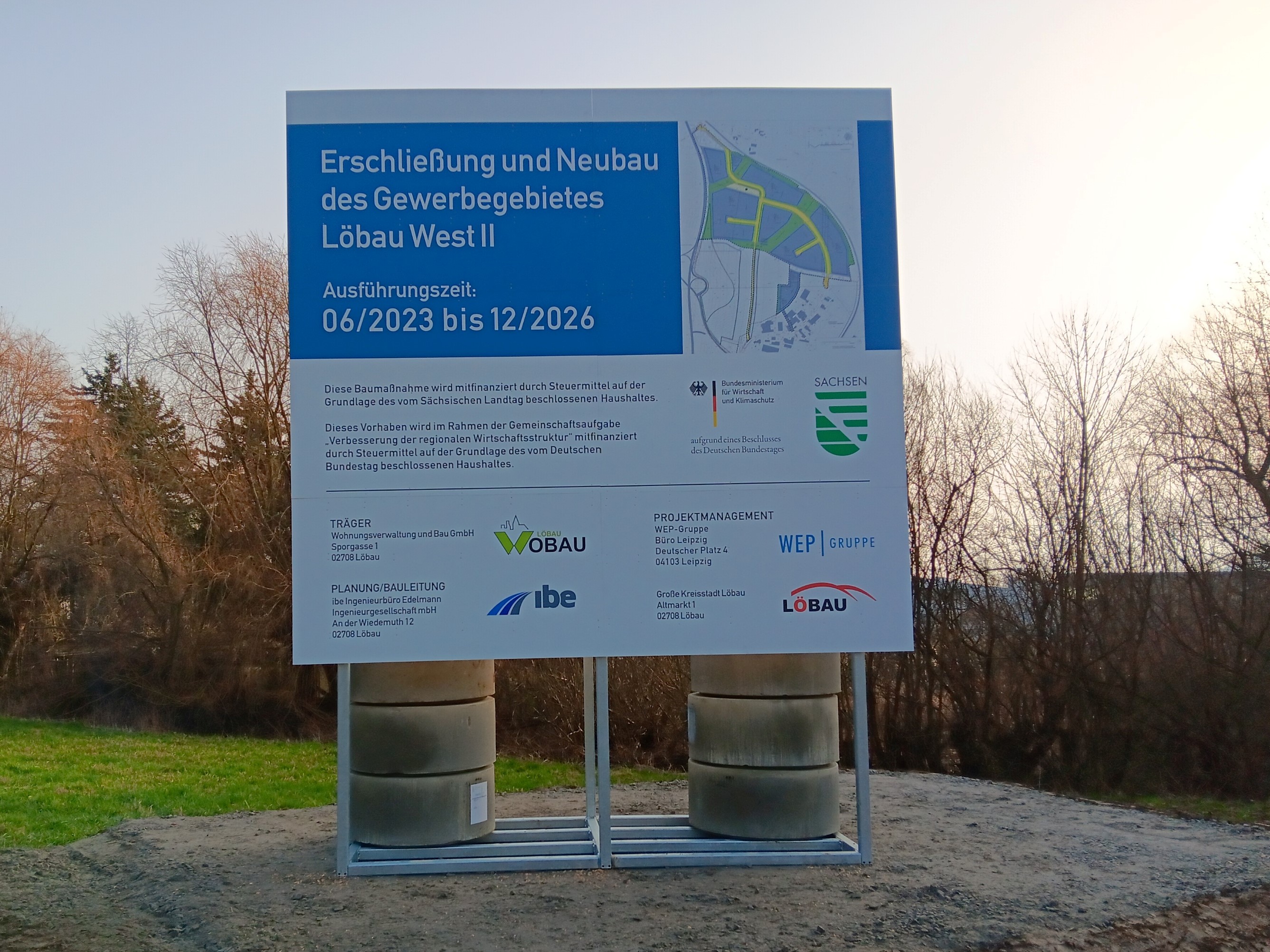 Pressemitteilung zum Baubeginn Gewerbegebiet Löbau West II